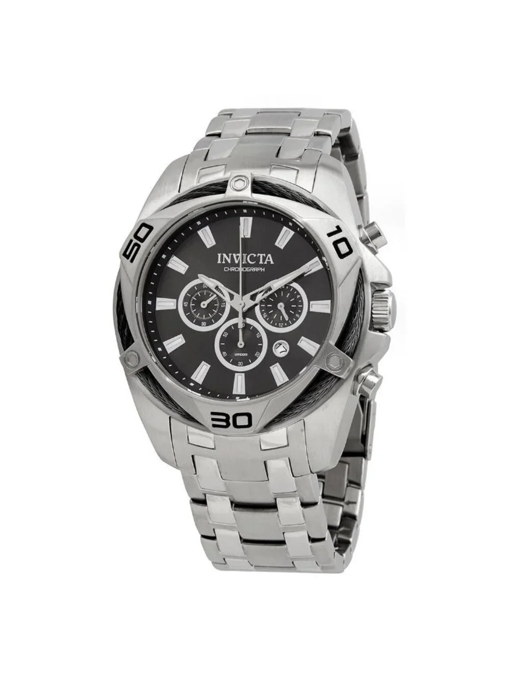 NWT Invicta Bolt Chronograph Quartz Black Dial Men's Watch